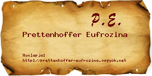 Prettenhoffer Eufrozina névjegykártya